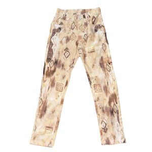 NEW Kids Pants Size 7Y Tan/Brown W/Design New Fashion